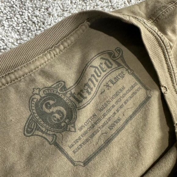 Men's Green and Khaki T-shirt - Picture 3 of 3